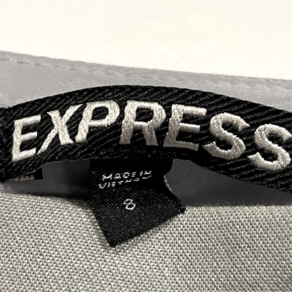 Express Women's Gray High Waisted Pencil Office Short Midi Miini Skirt, Sz 8 - Picture 2 of 7